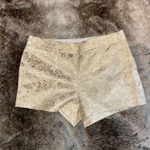 J. Crew gold floral shorts